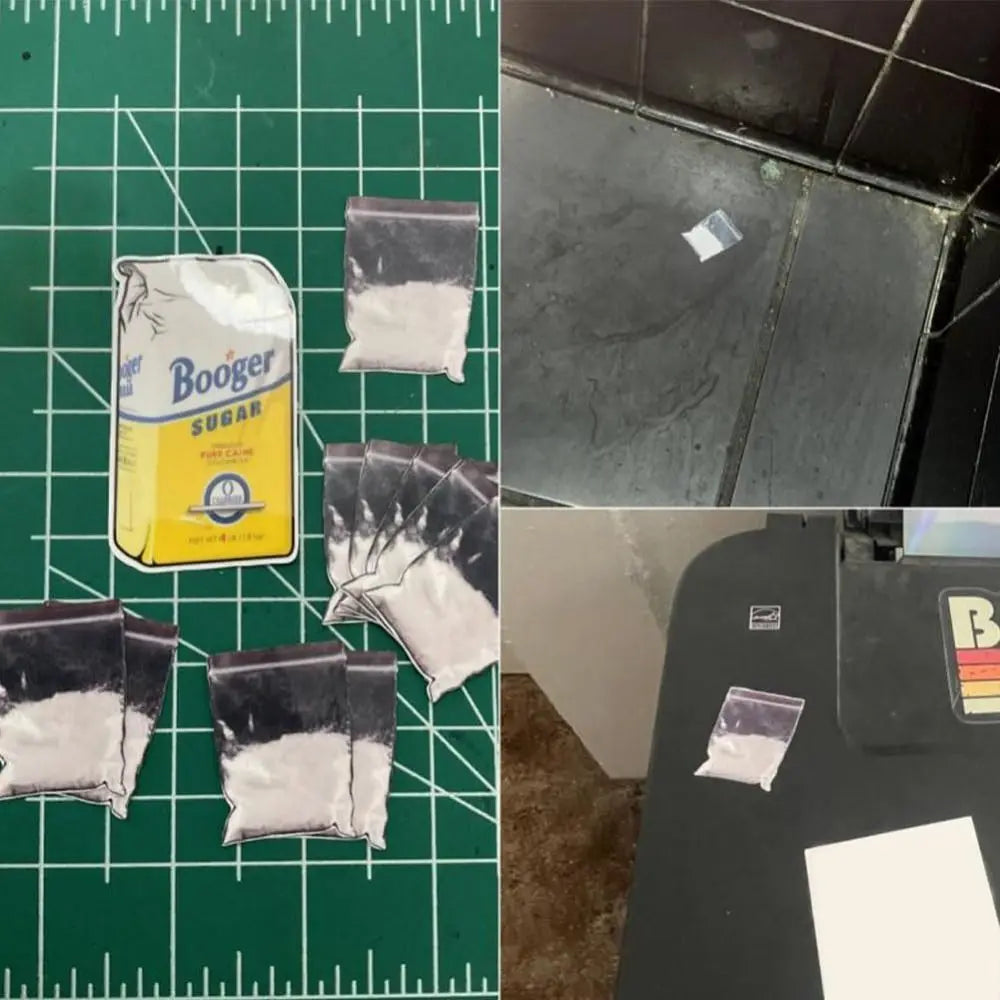 "POWDERED SUGAR" PRANK STICKERS