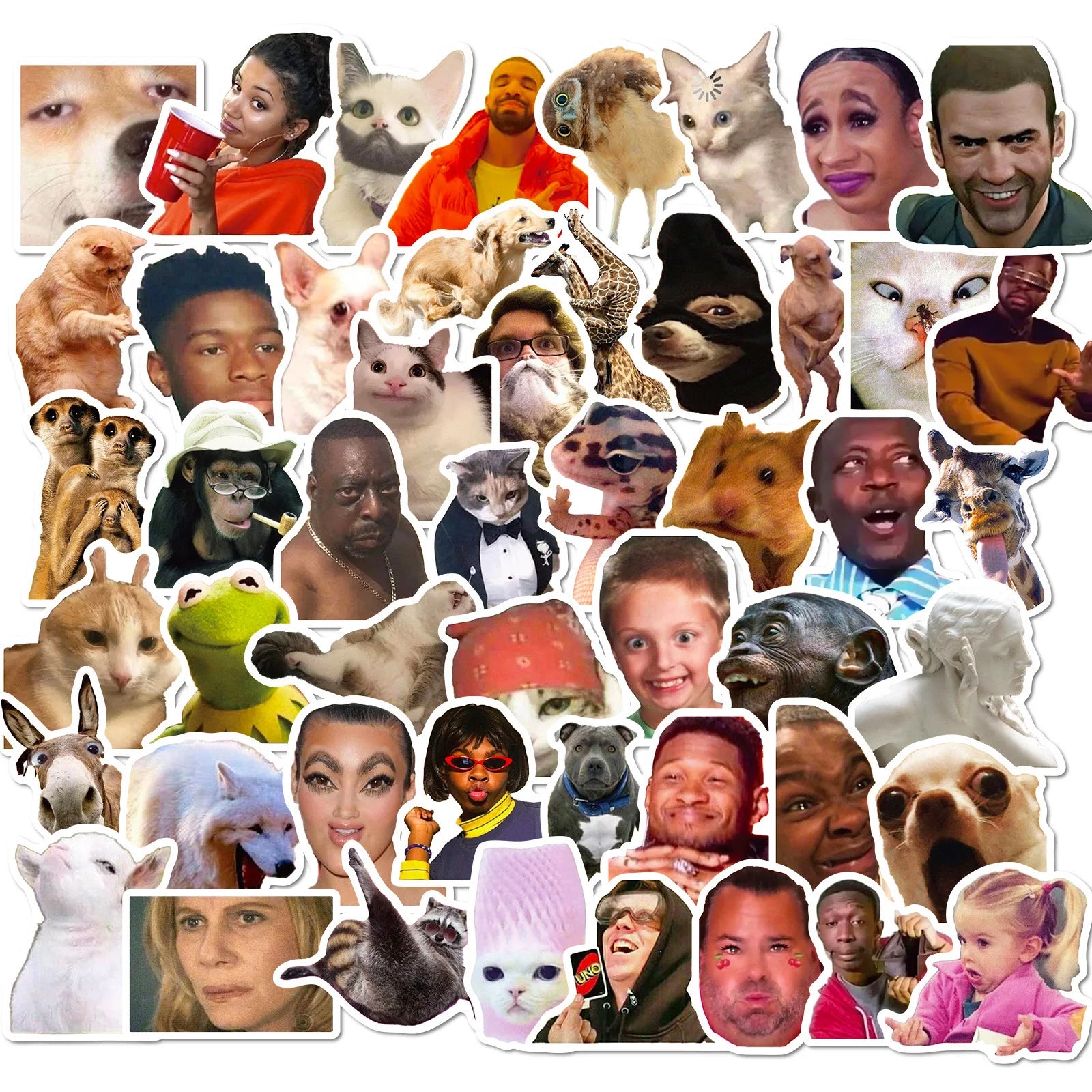 2024 MOST POPULAR MEME STICKERS  - 50 OR 100 PACK